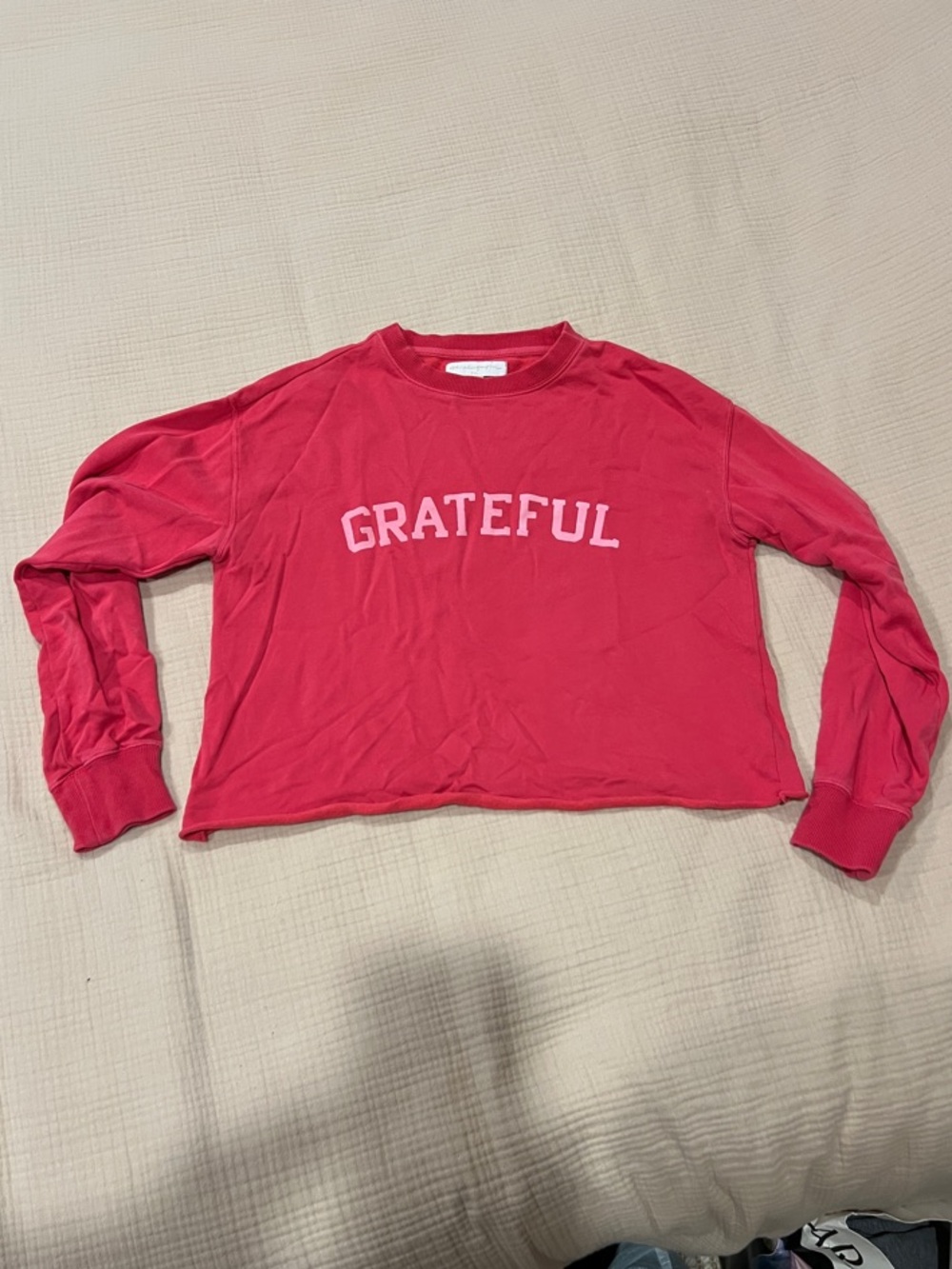 Spiritual Gangster Pink "Grateful" Long Sleeve Top